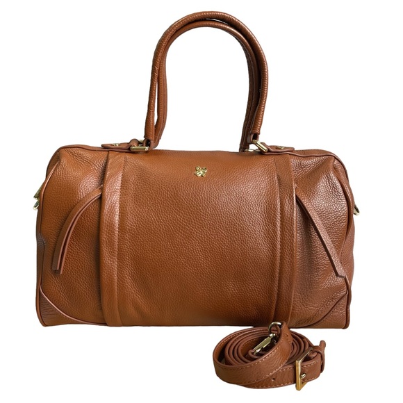 Ora Delphine Handbags - Ora Delphine Liza Leather Satchel in Toffee